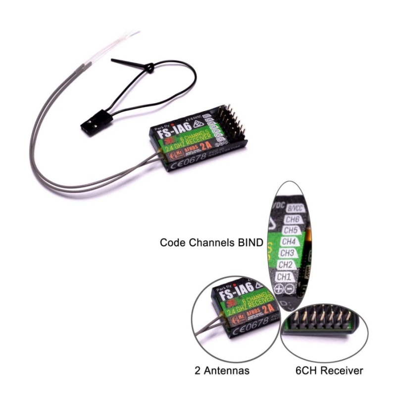 Flysky FS-IA6 Ontvanger 6CH Du - Drone Racing Antenna recensie en prijs
